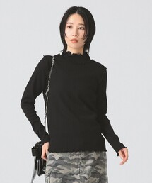 Ray BEAMS | Ray BEAMS / ランダム リブ メロー ハイネック カットソー(Tシャツ/カットソー)