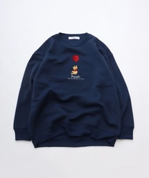 Disney（ディズニー）の「Disney（ディズニー）くまのプーさんキャラクター刺繍スウェットトレーナー（裏起毛）（スウェット・メンズ）」