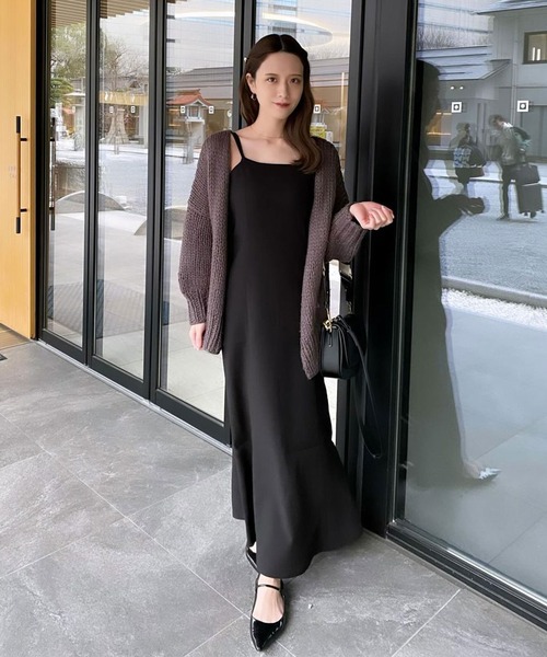 Riberry（リベリー）の「マーメイドキャミワンピース（ワンピース・レディース・ブラック/モカ/グレイッシュベージュ・FREE）」の16枚目の写真