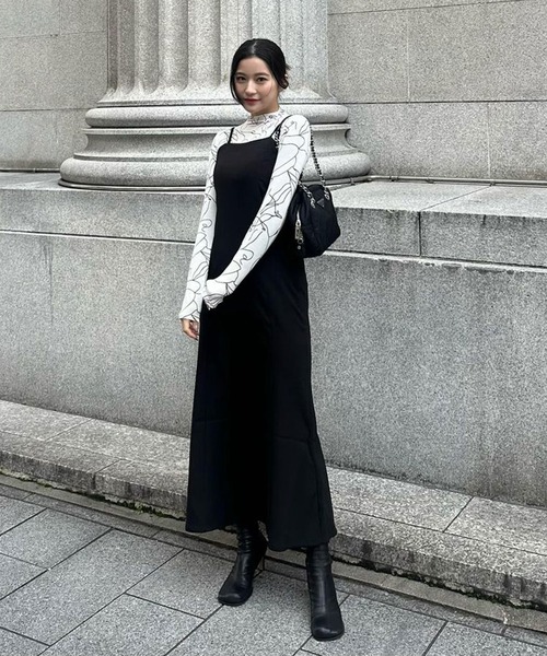 Riberry（リベリー）の「マーメイドキャミワンピース（ワンピース・レディース・ブラック/モカ/グレイッシュベージュ・FREE）」の17枚目の写真