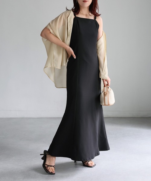 Riberry（リベリー）の「マーメイドキャミワンピース（ワンピース・レディース・ブラック/モカ/グレイッシュベージュ・FREE）」の20枚目の写真