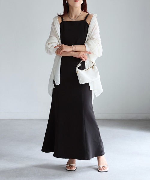 Riberry（リベリー）の「マーメイドキャミワンピース（ワンピース・レディース・ブラック/モカ/グレイッシュベージュ・FREE）」の22枚目の写真