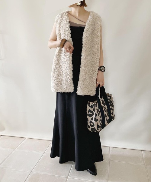 Riberry（リベリー）の「マーメイドキャミワンピース（ワンピース・レディース・ブラック/モカ/グレイッシュベージュ・FREE）」の6枚目の写真