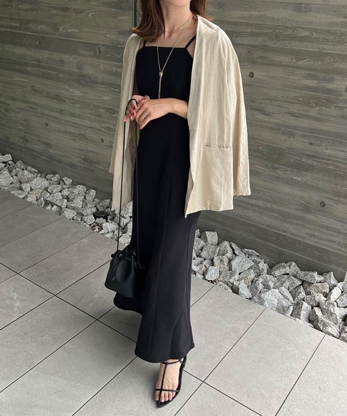 Riberry（リベリー）の「マーメイドキャミワンピース（ワンピース・レディース・ブラック/モカ/グレイッシュベージュ・FREE）」の10枚目の写真