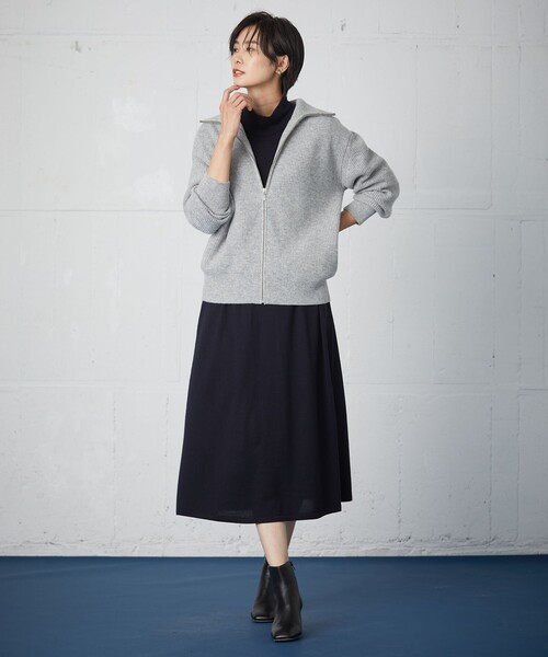 J.PRESS Ladies(J.プレス レディス)の「【WEB限定カラーあり・洗える】EASY WOOL ワンピース(ワンピース・レディース・ブラウン系/ネイビー系/パープル系/グレー系・XS)」の15枚目の写真