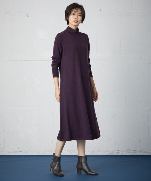 J.PRESS Ladies(J.プレス レディス)の「【WEB限定カラーあり・洗える】EASY WOOL ワンピース(ワンピース・レディース・ブラウン系/ネイビー系/パープル系/グレー系・XS)」の18枚目の写真