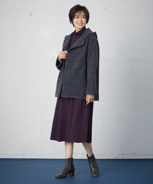J.PRESS Ladies(J.プレス レディス)の「【WEB限定カラーあり・洗える】EASY WOOL ワンピース(ワンピース・レディース・ブラウン系/ネイビー系/パープル系/グレー系・XS)」の19枚目の写真