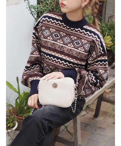 EVRIS（エヴリス）の「【WEB限定】 ボールチェーンミニショルダーバッグ（ショルダーバッグ・レディース・ホワイト/ブラック/レッド/グリーン・FREE）」の16枚目の写真