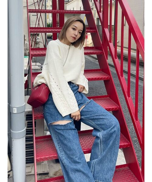 EVRIS（エヴリス）の「【WEB限定】 ボールチェーンミニショルダーバッグ（ショルダーバッグ・レディース・ホワイト/ブラック/レッド/グリーン・FREE）」の7枚目の写真