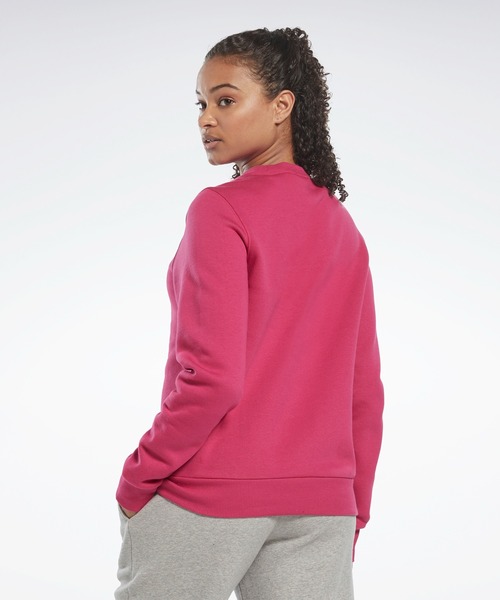 Reebok(リーボック)の「アイデンティティ ロゴ フリース クルー スウェットシャツ / Identity Logo Fleece Crew Sweatshirt(スウェット・レディース・ピンク/ホワイト/ブラック・MEDIUM/X-LARGE/LARGE/X-SMALL/SMALL)」の9枚目の写真