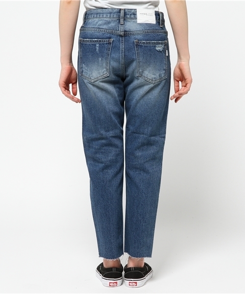 WHO'S WHO gallery（フーズフーギャラリー）の「【minddenim】パッチストレートデニム（デニムパンツ・レディース・ブルー・SMALL/MEDIUM）」の4枚目の写真