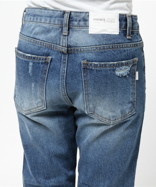 WHO'S WHO gallery（フーズフーギャラリー）の「【minddenim】パッチストレートデニム（デニムパンツ・レディース・ブルー・SMALL/MEDIUM）」の6枚目の写真