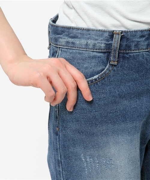 WHO'S WHO gallery（フーズフーギャラリー）の「【minddenim】パッチストレートデニム（デニムパンツ・レディース・ブルー・SMALL/MEDIUM）」の9枚目の写真