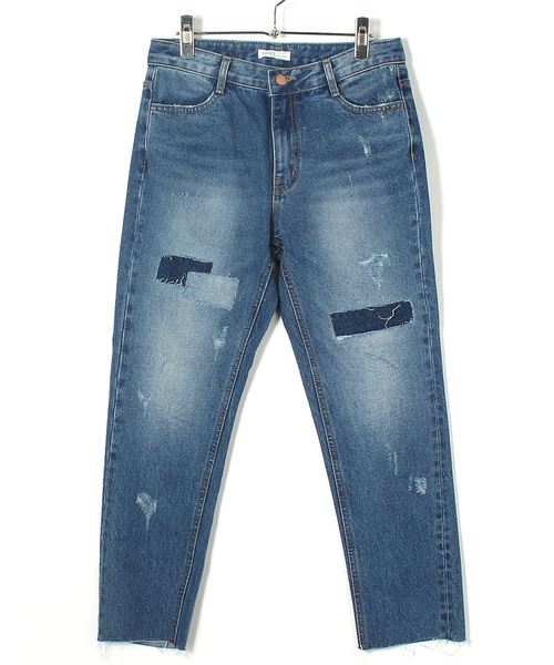 WHO'S WHO gallery（フーズフーギャラリー）の「【minddenim】パッチストレートデニム（デニムパンツ・レディース・ブルー・SMALL/MEDIUM）」の15枚目の写真