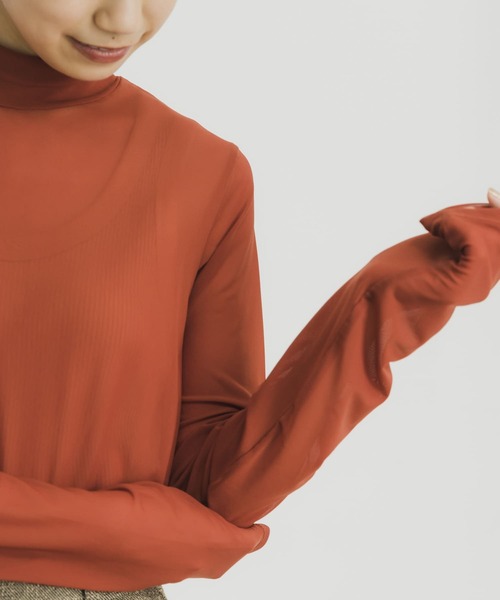 URBAN RESEARCH（アーバンリサーチ）の「メッシュハイネックカットソー（Tシャツ/カットソー・レディース・ブルー/ブラウン系その他/イエロー系その他・FREE）」の17枚目の写真