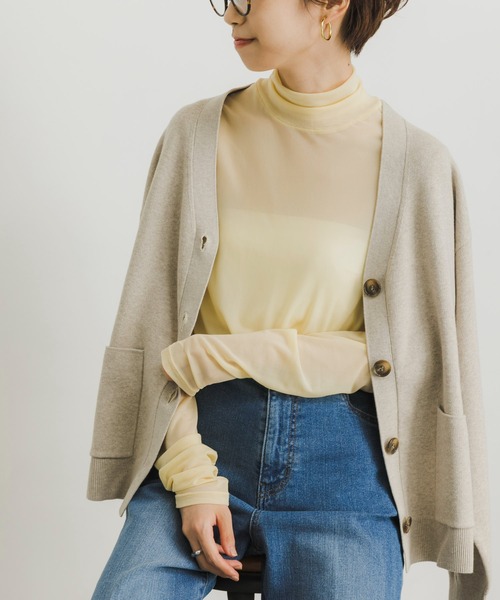 URBAN RESEARCH（アーバンリサーチ）の「メッシュハイネックカットソー（Tシャツ/カットソー・レディース・ブルー/ブラウン系その他/イエロー系その他・FREE）」の4枚目の写真