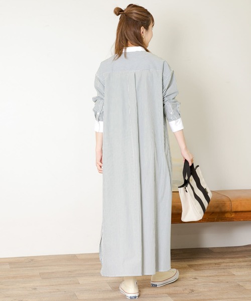 URBAN RESEARCH Sonny Label（アーバンリサーチサニーレーベル）の「ストライプシャツワンピース（シャツワンピース・レディース・グレー/グリーン/ブルー・FREE）」の11枚目の写真