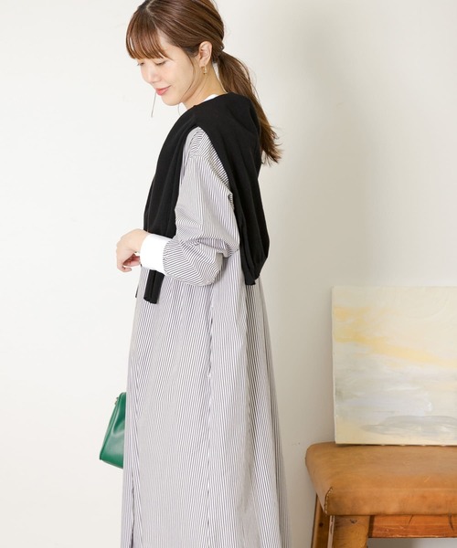 URBAN RESEARCH Sonny Label（アーバンリサーチサニーレーベル）の「ストライプシャツワンピース（シャツワンピース・レディース・グレー/グリーン/ブルー・FREE）」の15枚目の写真