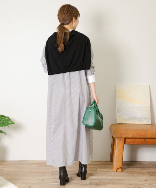 URBAN RESEARCH Sonny Label（アーバンリサーチサニーレーベル）の「ストライプシャツワンピース（シャツワンピース・レディース・グレー/グリーン/ブルー・FREE）」の19枚目の写真