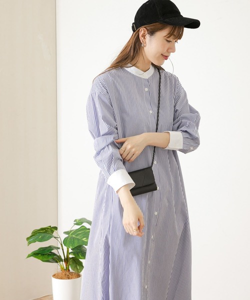 URBAN RESEARCH Sonny Label（アーバンリサーチサニーレーベル）の「ストライプシャツワンピース（シャツワンピース・レディース・グレー/グリーン/ブルー・FREE）」の22枚目の写真