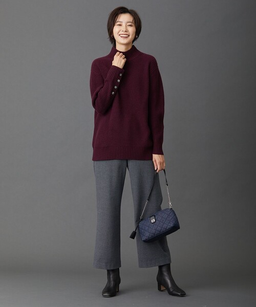 J.PRESS(ジェイプレス)の「【洗える】チェルビックチェック セミワイド パンツ(その他パンツ・レディース・グレー系3/ブラウン系3・11/13/7/9)」の4枚目の写真