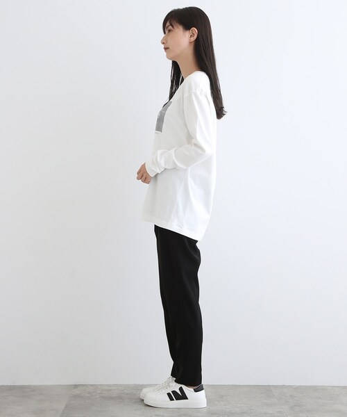 INDIVI(インディヴィ)の「【LIFE】オーガニック メッセージロゴロングTシャツ(Tシャツ/カットソー・レディース・ホワイト/ライトベージュ/ホワイト系・13/38)」の22枚目の写真