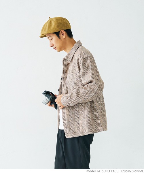 coca(coca)(コカ)の「メンズヘリンボーンジャケット(その他アウター・メンズ・ブラック/ブラウン・M/L/XL)」の9枚目の写真