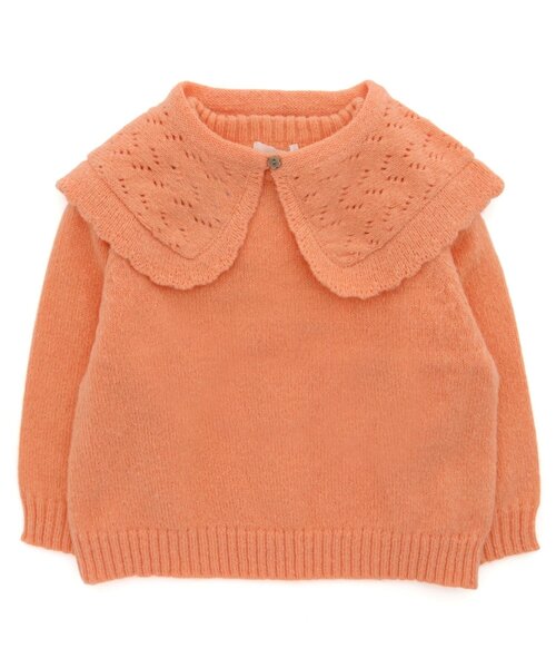 apres les cours（アプレレクール）の「【3WAYアイテム】WEB限定 3way衿付きセーター（ニット/セーター・キッズ・ベージュ/ライム/イエロー/サーモンピンク・110/120/130/140/90/100/80）」の4枚目の写真