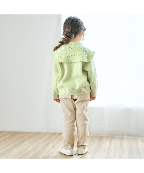 apres les cours（アプレレクール）の「【3WAYアイテム】WEB限定 3way衿付きセーター（ニット/セーター・キッズ・ベージュ/ライム/イエロー/サーモンピンク・110/120/130/140/90/100/80）」の6枚目の写真