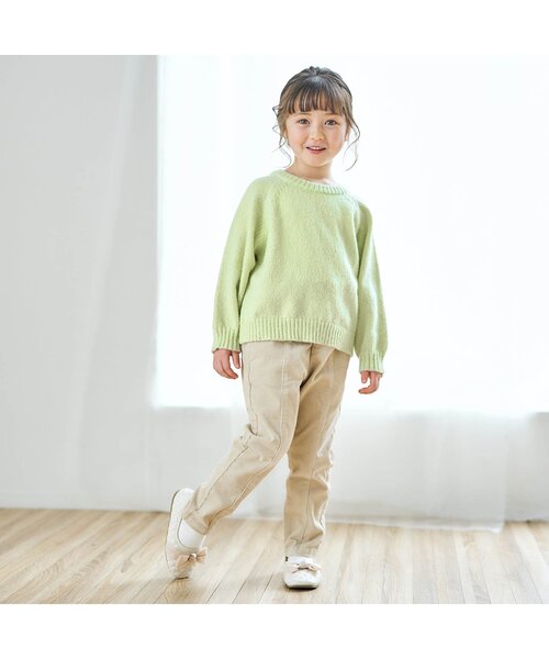 apres les cours（アプレレクール）の「【3WAYアイテム】WEB限定 3way衿付きセーター（ニット/セーター・キッズ・ベージュ/ライム/イエロー/サーモンピンク・110/120/130/140/90/100/80）」の7枚目の写真