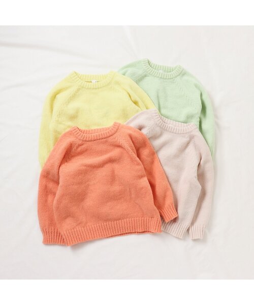 apres les cours（アプレレクール）の「【3WAYアイテム】WEB限定 3way衿付きセーター（ニット/セーター・キッズ・ベージュ/ライム/イエロー/サーモンピンク・110/120/130/140/90/100/80）」の11枚目の写真