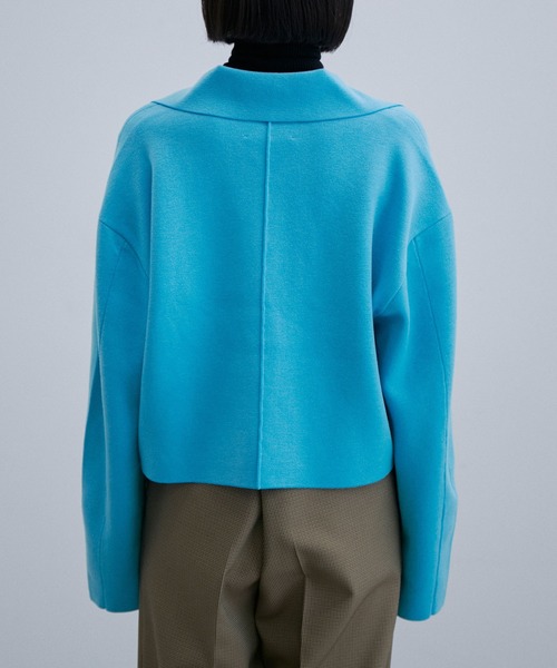 ADAM ET ROPE'（アダムエロペ）の「クロップドニットジャケット（カーディガン/ボレロ・レディース・ブラック/ターコイズブルー/ホワイト系その他・FREE）」の10枚目の写真