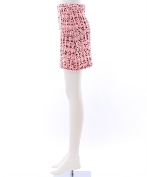 clear（クリア）の「ツイードミニスカート（スカート・レディース・ホワイト/ブラック/ピンク・S/M）」の5枚目の写真