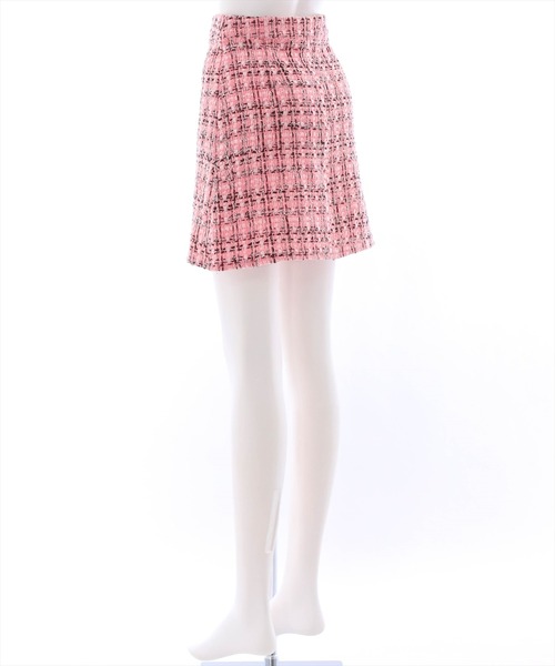 clear（クリア）の「ツイードミニスカート（スカート・レディース・ホワイト/ブラック/ピンク・S/M）」の6枚目の写真