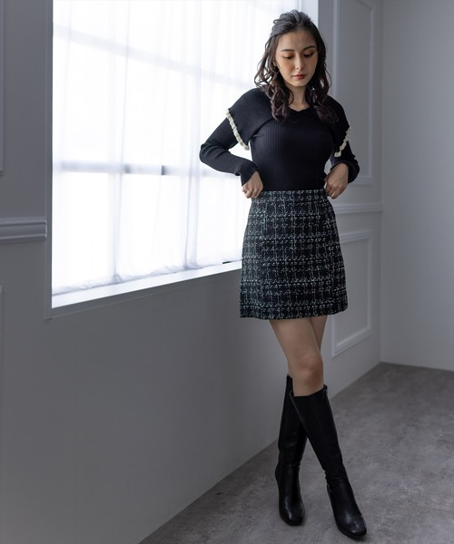 clear（クリア）の「ツイードミニスカート（スカート・レディース・ホワイト/ブラック/ピンク・S/M）」の18枚目の写真