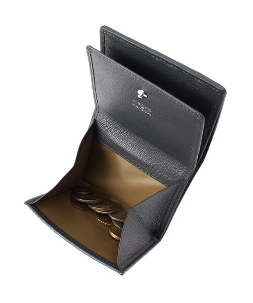 HIROKO HAYASHI（ヒロコハヤシ）の「◆CARDINALE(カルディナーレ)薄型二つ折り財布（財布・レディース・チャコールグレー/ブラック/ホワイト・00）」の4枚目の写真