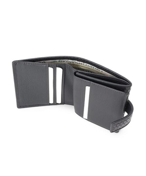 HIROKO HAYASHI（ヒロコハヤシ）の「◆CARDINALE(カルディナーレ)薄型二つ折り財布（財布・レディース・チャコールグレー/ブラック/ホワイト・00）」の10枚目の写真