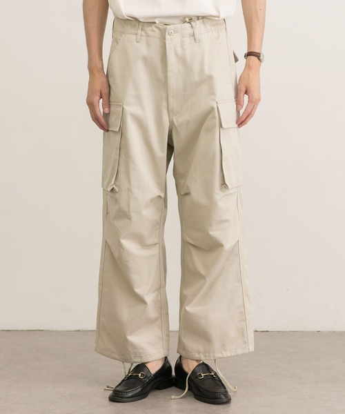 URBAN RESEARCH（アーバンリサーチ）の「URBAN RESEARCH iD　T/Cヘリンボンオーバーカーゴパンツ（その他パンツ・メンズ・カーキ/ライトベージュ・LARGE/MEDIUM）」の17枚目の写真