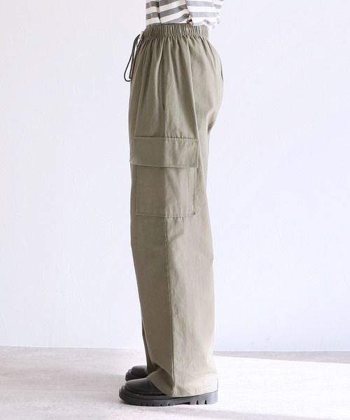 reca(レカ)の「イージーカーゴパンツ(カーゴパンツ・レディース・カーキ/ブラック・FREE)」の7枚目の写真