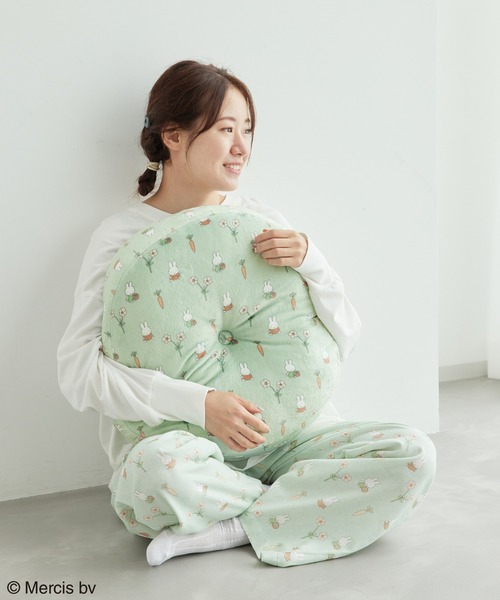 Miffy（ ミッフィー）の「miffy(ミッフィー )×ROPE' PICNIC/ビッグクッション（クッション/クッションカバー・レディース・ライトグリーン/ピンク系その他2・FREE）」の4枚目の写真