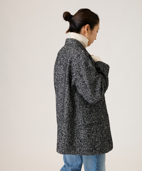 journal standard L'essage(ジャーナルスタンダードレサージュ)の「ウールヘリンボンコートジャケット(その他アウター・レディース・イエロー/ブラック系その他・FREE)」の7枚目の写真