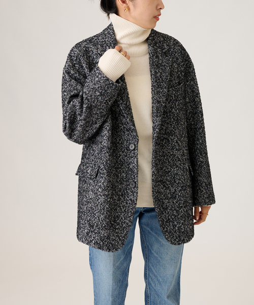 journal standard L'essage(ジャーナルスタンダードレサージュ)の「ウールヘリンボンコートジャケット(その他アウター・レディース・イエロー/ブラック系その他・FREE)」の10枚目の写真