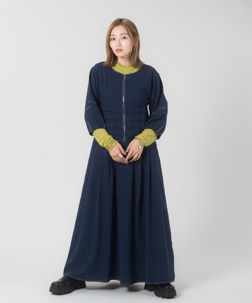 LAYMEE（レイミー）の「Corot onepiece / コローワンピ（ワンピース・レディース・ラベンダー/ネイビー/ホワイト・FREE）」の7枚目の写真