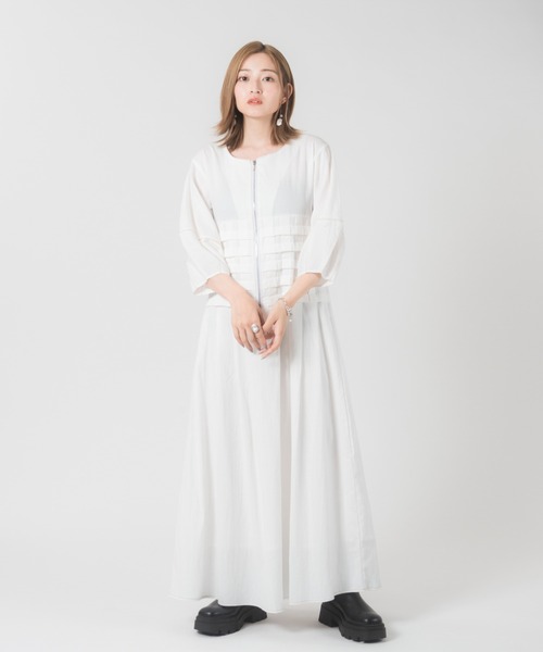 LAYMEE（レイミー）の「Corot onepiece / コローワンピ（ワンピース・レディース・ラベンダー/ネイビー/ホワイト・FREE）」の15枚目の写真