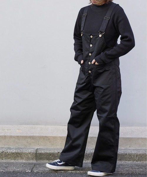 UNIVERSAL OVERALL（ユニバーサルオーバーオール）の「レディース オーバーオール【BASIC OVERALL】（サロペット/オーバーオール・レディース・ネイビー/ベージュ/モカ/ブラック/カーキ/グリーン/チャコールグレー/モスグリーン・F）」の11枚目の写真