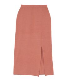 【WEB限定】スリットロングニットスカート
