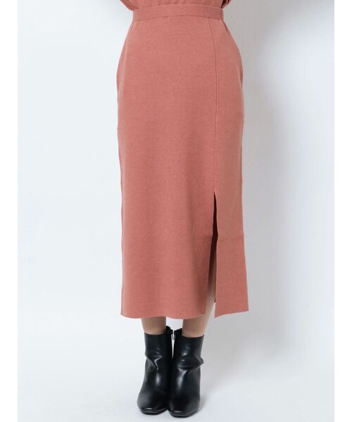 LAGUNAMOON（ラグナムーン）の「【WEB限定】スリットロングニットスカート（スカート・レディース・グリーン/ベージュ/ピンク/ブラウン・FREE）」の5枚目の写真