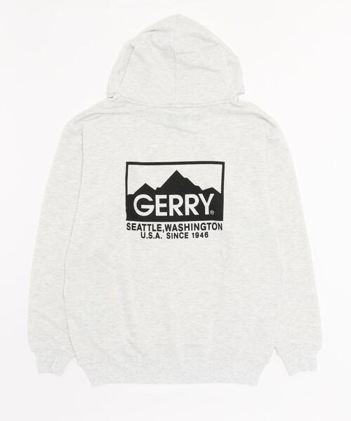 GERRY(ジェリー)の「【GERRY】バックプリントパーカー(パーカー・メンズ・アイボリー/杢グレー/パープル/ブラック・M/L)」の5枚目の写真
