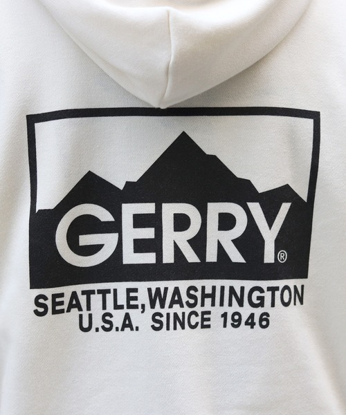 GERRY(ジェリー)の「【GERRY】バックプリントパーカー(パーカー・メンズ・アイボリー/杢グレー/パープル/ブラック・M/L)」の10枚目の写真