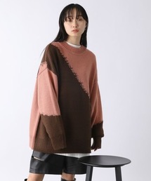 JEANASIS | インターシャブロッキングプルオーバー/177221(ニット/セーター)